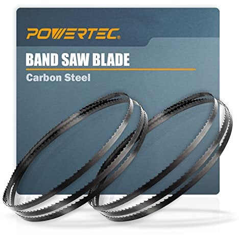 POWERTEC 13162-P2 Bandsägeblatt, 142 x 1/4 Zoll x 6 TPI für Delta, Pro-Tech und Ohio Forge 3-Räder, 25,4 cm Bandsäge, 2 Stück