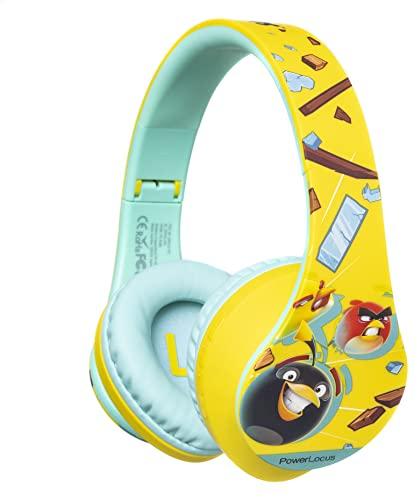 Kinder Kopfhörer, PowerLocus KinderKopfhörer Bluetooth mit 85dB Lautstärkebegrenzung, Faltbar mit Tragetasche, Kopfhörer Over Ear Kabellose und Kabel mit Mikrofon, Micro-SD-Modus für Handy, PC, Tablet