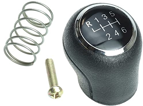 Newtown2700-parts Schaltknauf kompatibel für VW T5 T6 Bus Transporter Multivan Kasten 6 Gang, schwarze Kappe