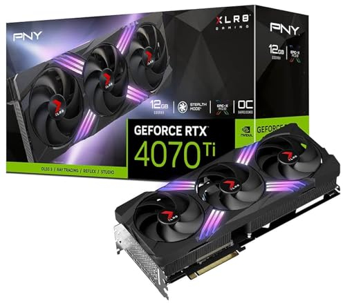 PNY - Tarjeta gráfica Nvidia GeForce RTX 4070 Ti XLR8 Gaming Verto TF OC (12 GB)