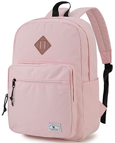VX VONXURY Kinderrucksack, Leicht Schulrucksack College Rucksack für Teenager Jungen und Mädchen, Wasserdicht Tagesrucksack für Uni Arbeit Schule Reisen, Rosa