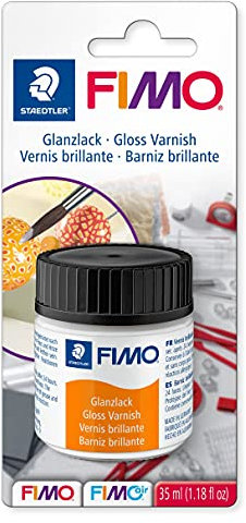 Clear Gloss Varnish Water Based Transparent Gloss Varnish for Polymer Modelling Clay - 35ml