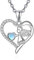 TANGPOET Schutzengel Kette 925 Sterling Silber Engelsflügel Halskette Herz Mondstein Anhänger Valentinstag Schmuck Geschenke für Frauen Mädchen