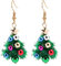 Weihnachtsohrringe Ohrringe Silber 925 Weihnachtsohrringe Kreative Weihnachtsbaum-Ohrringe Ohrringe Weihnachtsgeschenke Ohrringe Für Damen Silber 925 Set Ohrringe Weihnachten (green, One Size)