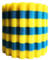 kychenBase CPF-15000 / CPA-15000 / GPF-15000 Teichfilter Schwämme – Filtermatten für Teichfilter, Ersatz Filtermedien, Filterschwämme (3 x Blau Grob, 4 x Gelb Fein, Ø 260 mm)