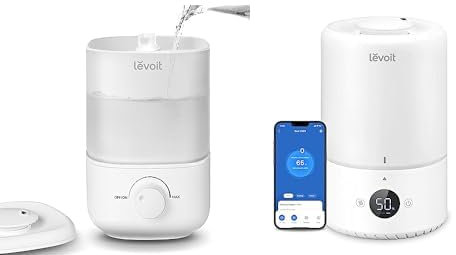 Levoit 2,5L Mini Luftbefeuchter bis 25H für Schlafzimmer Kinderzimmer + Levoit 3L Top Fill Luftbefeuchter, 360° Drehbare Düse Cool Mist Humidifier