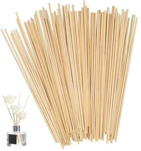 KOXXIAMOQ 250 Piezas Palitos de Madera, 300 mm x 4 mm Palos Madera Manualidades, Varillas de Maderas, Listones Palillos de Cuadrados para Carpintería Tallar Modelismo DIY Decoración(Cuadrados)