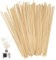 KOXXIAMOQ 250 Piezas Palitos de Madera, 300 mm x 4 mm Palos Madera Manualidades, Varillas de Maderas, Listones Palillos de Cuadrados para Carpintería Tallar Modelismo DIY Decoración(Cuadrados)