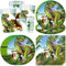 pekifaves Vajilla de Cumpleaños de Dinosaurio, para 16 personas, Vajilla de Cumpleaños Infantil de Dino, platos, vasos, servilletas, Dinosaurio Vajilla Cumpleaños