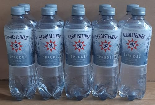Sprudel Mineralwasser von Gerolstein, 10 x 0,5 L Flaschen, mit Einwegpfand