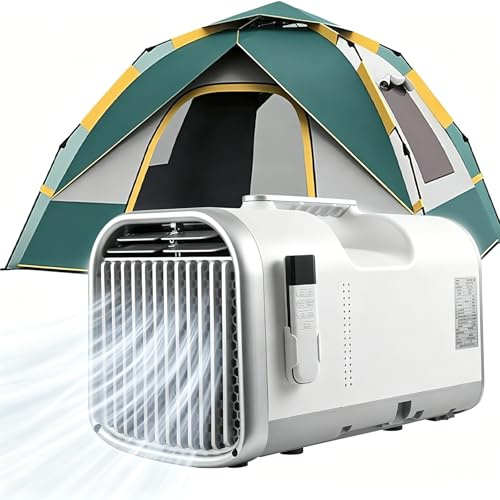 Aire Acondicionado Portátil 5100 BTU 4 en 1, Enfría, Deshumidifica, Ventila, 3 Velocidades, Modo Sueño, Silencioso, Control Remoto, Temporizador 12H, para Habitaciones hasta 15 m²