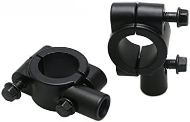 2X Schwarz 22mm Motorrad Fahrrad Lenker 8mm Spiegel Schelle Halter Spiegelhalter
