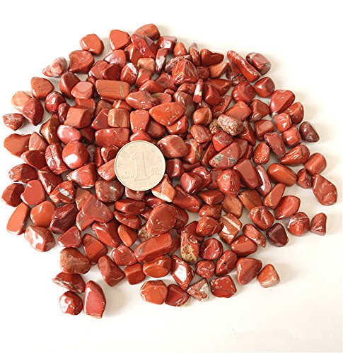 1 lb natürliche rote Jasper getrommelt Chips zerdrückten Stein Healing Reiki Kristall unregelmäßige geformte Steine Schmuck Machen Heimtextilien