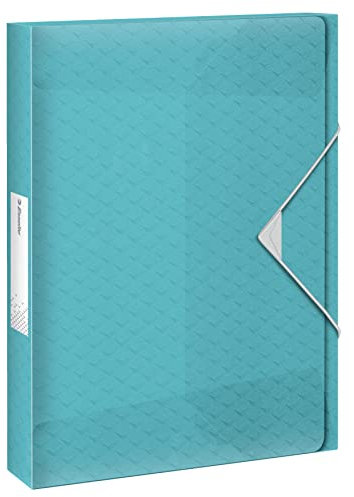 Esselte Carpeta Organizadora Tamaño A4, Gran Capacidad para 350 Hojas, Lomo de 40mm, Carpeta Translúcida para Documentos, Casa/Oficina, Patrón en Relieve, Gama Colour'Breeze, Azul, 626264