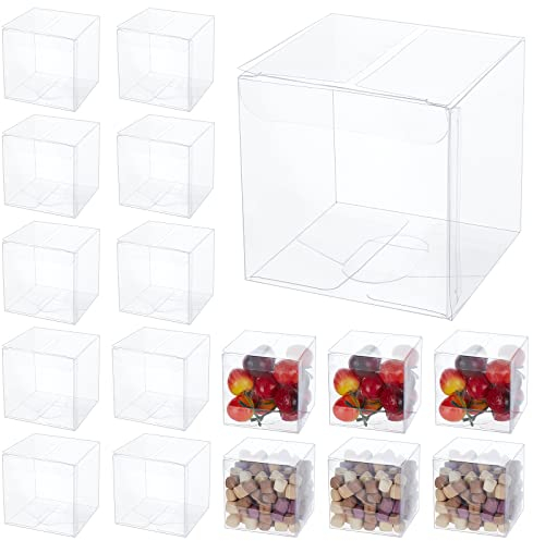 BENECREAT 30PACK 7x7x7cm Transparent Geschenkbox, Geschenkverpackungsboxen für Schmuck Speicher Display, Hochzeit, Valentinstag, Muttertag