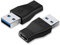 CABLEPELADO Adaptador USB 3.0 Macho a USB-C Hembra, Conector USB-A a USB-C, Convertidor Con Velocidad de Transferencia de Hasta 5 Gbps