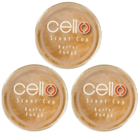 Cello Butter Fudge Scent Cup x3. Tealight Scented Candles. High Fragrance Tea Lights Candles. Divine Scented Candle Melt Cups. for Tealight & Candle Holders. Stunning Candles Gifts for Women.