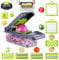 DUMAO 12 in 1 Vegetable Chopper, Multifunctional Mandoline Slicer Dicer Household Kitchen Manual Julienne Grater Cutter for Onion, Garlic, Carrot, Potato, Tomato, Fruit, Salad