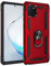BestST Custodia per Samsung Galaxy Note 10 Lite/A81/M60S Case Cover, 360° Girevole Regolabile Ring Armor Bumper TPU Case Magnetica Supporto Smartphone Silicone Custodie Heavy Duty Antiurto, Rosso