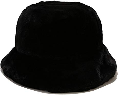 Umeepar Kunstpelz Fischerhut Flauschige Warme Hut Wintermütze for Damen (Schwarz)