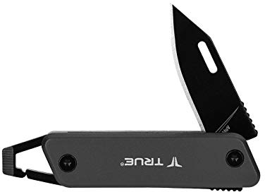 True Utility Modern Knife - Kompaktes Messer - Outdoor Taschenmesser, Klappmesser - Mit Geschenkbox, Grau
