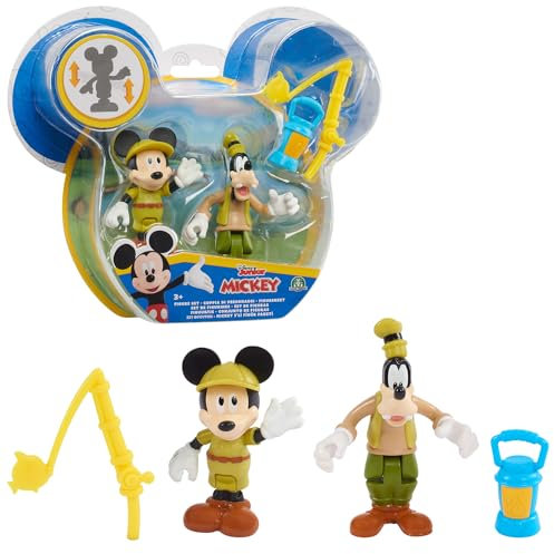 MICKEY&MINNIE Topolino, 2 statuine articolate da 7,5 cm con accessori, diversi modelli disponibili, giocattolo per bambini dai 3 anni in su, Mcc04
