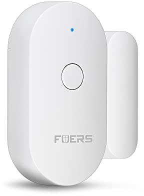 Fuers WiFi Door Window Alarm Sensor with Magnetic Sensor, Wireless Door Window Contact Opening Security Alarm Compatible with Alexa Google Home, Tuya App Pushes Notification to Mobile Phone, No siren