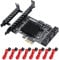 MZHOU PCIe SATA Karte,8 Ports SATA 3.0 Controller Erweiterungskarte mit 8 SATA Kabels,PCIE 3.0 zu SATA 3.0 6 Gbps Controller,Non-Raid, Booten als Systemfestplatte.
