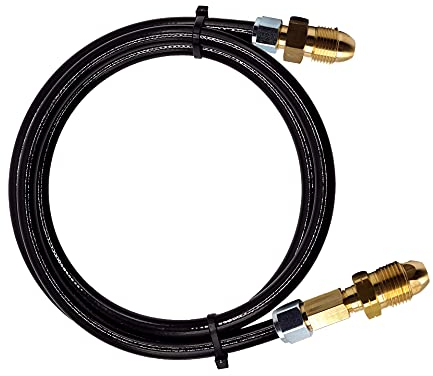 Gomet LPG Lot de 2 adaptateurs pivotants pour bouteille de gaz avec tuyau de 8 mm 3 m