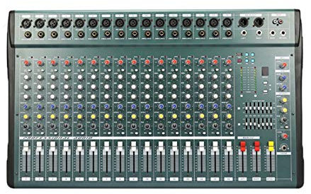 FGHSD Live Mixers Studio Mixing Desks 6-8-12-16-channel Professional mixers, DJ Sound Controller Interface with USB for PC Recording,16 Road