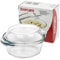 840 ml Large Round Casserole Dish Glass Bakeware Ovenware with Lid New (1)
