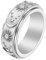 Mesnt Ring Damen Silber, Spinner-Ring Mit Sonne-Mond-Stern-Gravur Zum Stressabbau Silber Größe 67 (21.3)