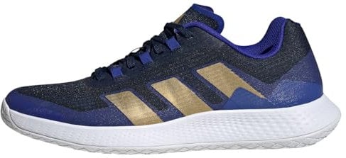 Adidas Herren Forcebounce Volleyball Shoes Schuhe, Navy Blue/Matte Gold/Lucid Blue, 45 1/3 EU