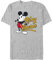 Disney Unisex Mickey & Friends Ring Mickey Organic Short Sleeve T-shirt, Melange Grey, S