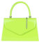 Girly Handbags Lack-Clutch-Tasche, Handtasche, kleines Hartschalenetui für Damen Neon-Limette
