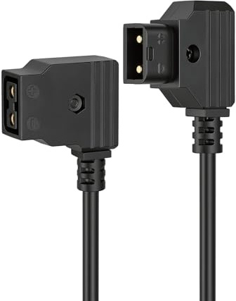 ZBLZGP D-Tap 2 Pin Stecker auf Buchse P-Tap Verlängerung Akku Stromkabel für IDX Anton-Bauer V-Mount Akku Gold Mount ARRI Red Kamera (1M)