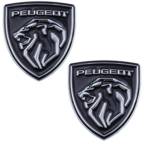 Emblema della testa di lupo per lo scudo adesivo per auto, tipo adatto etichettatura per auto (nero argento)