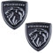 Wolfskopf Emblem für das Schild Autoaufkleber Aufkleber Geeignet Typ Autobeschriftung (Schwarz Silber)