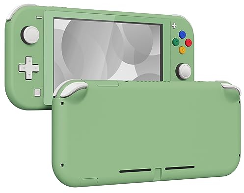 eXtremeRate Coque de Remplacement pour Nintendo Switch Lite Console, Coque pour Switch Lite avec Verres Trempé Protection et Accessoires Boutons,Matcha Vert