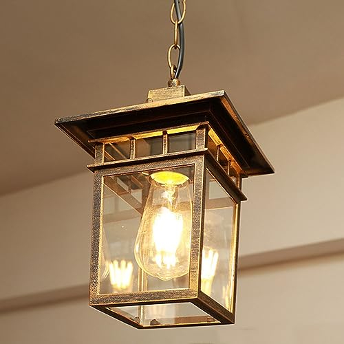 E27 Pendellampe Retro Außen-Hängeleuchte Trauben Hängelampe Bronze Wasserdichter Lichter Pendelleuchte Outdoor Höhenverstellbar IP44 Für Garten Flur Balkon Pavillon Villa Innen Rahmen
