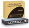 Loocam 8 Port Gigabit PoE Switch, 8 PoE+ Port mit 2 Uplink Gigabit Port, 1000 Mbps Unverwaltet Ethernet Switch für 96W, IEEE802.3af/at, Metallgehäuse, Tisch-oder Wandmontage, Plug & Play