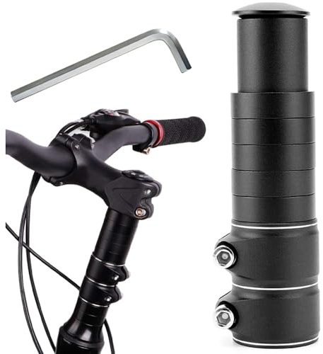 SXCCNW Bike Stem Riser, Bike Stem Riser Handlebar, Bike Stem Riser Extender Bike Stem Riser Handlebar Extender for Bicycle Cycling Mountain Bike MTB black 28.6mm Black