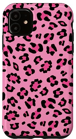 iPhone 11 Pink Leopard Cheetah Print Phone Case Animal For Women Cute Case