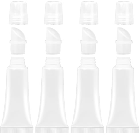 16 Stück Lipgloss-Röhrchen, 8 ml, Leere Lipgloss-Röhrchen, weiche, transparente Lippenbalsam-Röhrchen, nachfüllbare Lippenbalsam-Behälter für Reise-Toilettenartikel, Kosmetik, Make-up