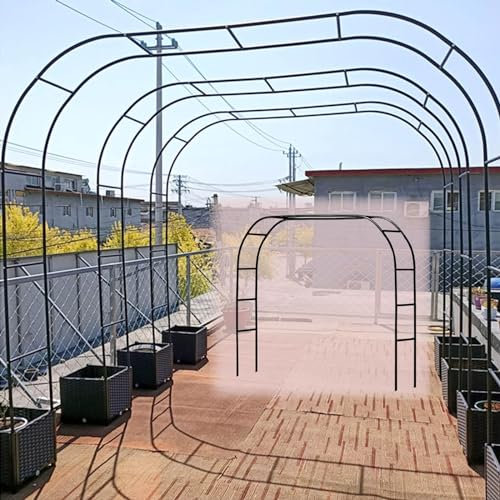 LIYI929GP ArcheEn Treillis De 200 220 230cm - Arche De Jardin en Métal pour Rosiers et Plantes Grimpantes - Pergola Tonnelle Durable avec Base - Décoration De Fête Nuptiale