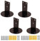 amhricho Handlauf Halterung Satz Von 2pcs, Schwarz, Heavy Duty Edelstahl Handlauf Halterung, Hardware Geländer Halterung Mit Schrauben Für Quadratische Oder Runde Holzgeländer (Size : 4ps)