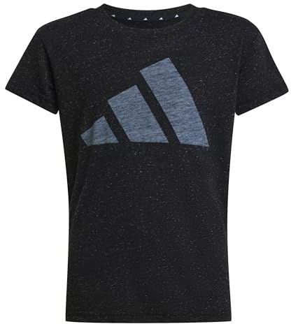 Adidas Girl's Essentials Big Logo T-Shirt, Black/White, 11-12 Years