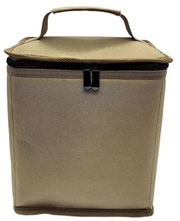 Perfeclan Gaskanister-Tasche, Gastank-Tasche, stoßfeste, tragbare Gasflaschen-Tasche, Camping-Tragetasche, Picknick-Aufbewahrungstasche zum Wandern, Kochen, Khaki L