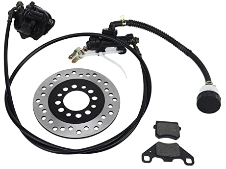 Luocute Go-Kart-Bremssatz, Hinterradbremszylinder-Kit, Go-Kart-Bremssattelbelag-Scheibenrotor-Baugruppe, Bremssystem für 50 110 125 150 200 250 Dirt Bike, Quad,