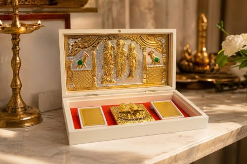 4OUR FAITH JAI SHREE RAM DARBAR | CHARAN PADUKA | Andachtsgebetsbox | Diwali Geschenk | Ayodhya | RAM Janamboomi | RAM MANDIR
